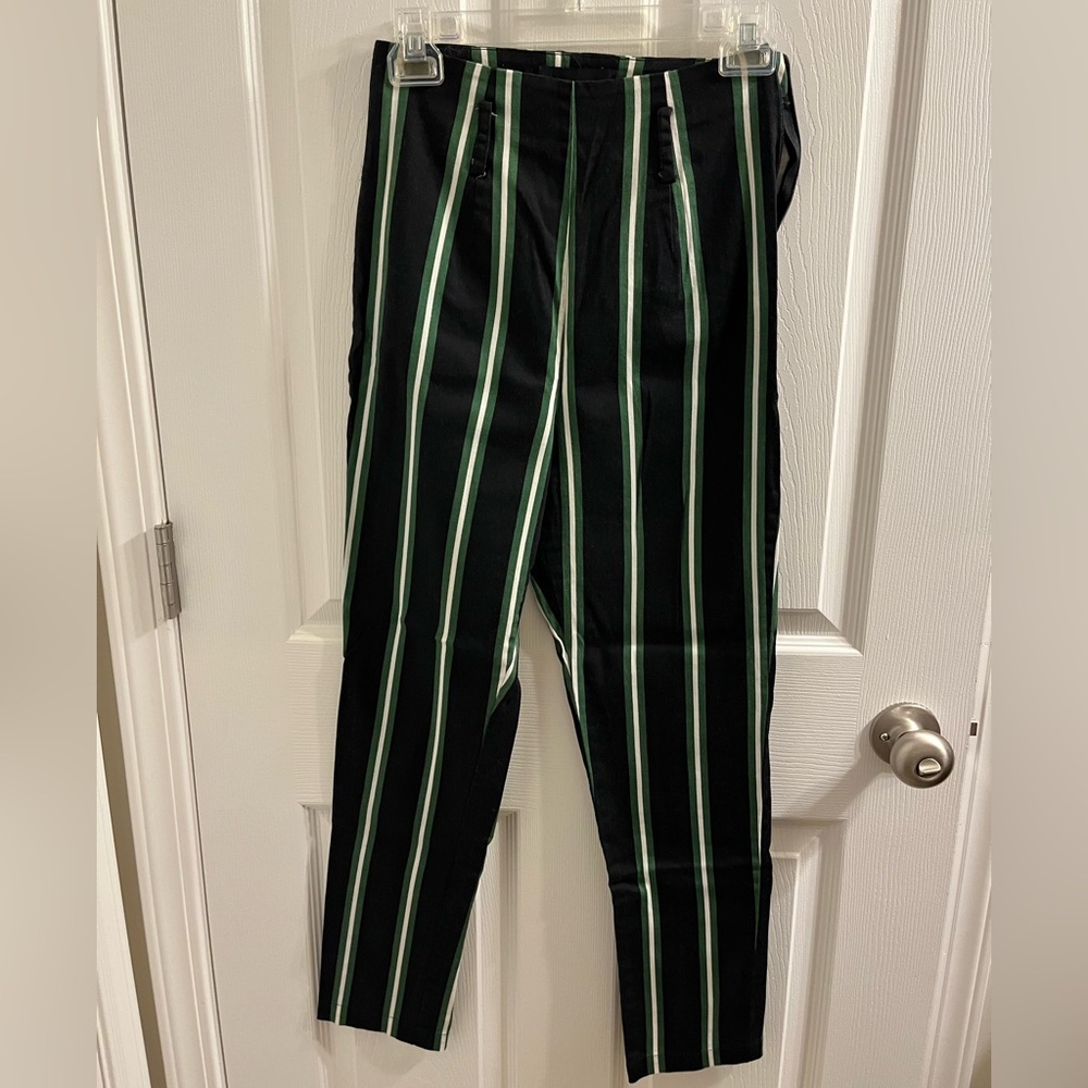 Collectif Thea Witch Stripe Cigarette Pants